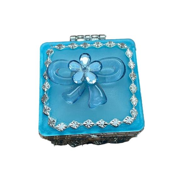 Small Plastic Blue Giftbox with Mirror - Picture 1 of 8